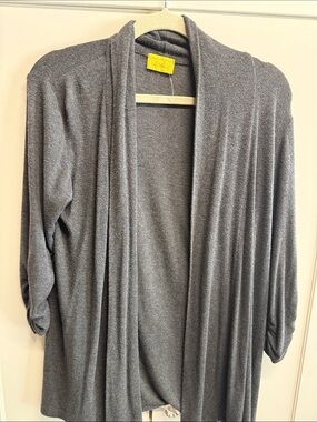 MOD LUSIV Charcoal Knit Open Cardigan